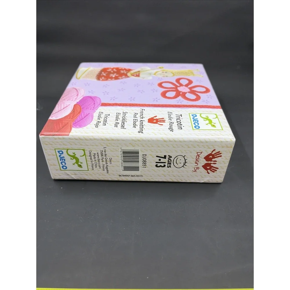 Tricotin Djeco French Knitting Princess Elodie Rouge Ages 7-13 Designed France